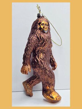 Bigfoot Blown Glass Ornament Yeti Cryptid